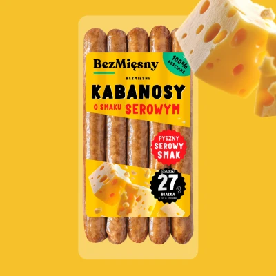 Bezmięsne Kabanosy o smaku serowym 160g