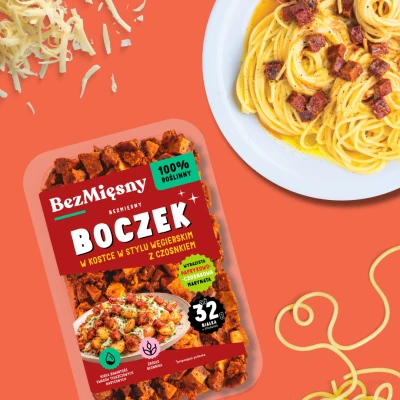 Bezmięsny Boczek w kostce 100g